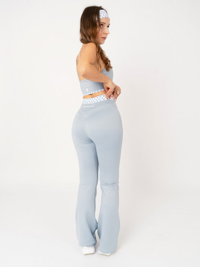 Sports Set Top + Flare Leggins POLKA