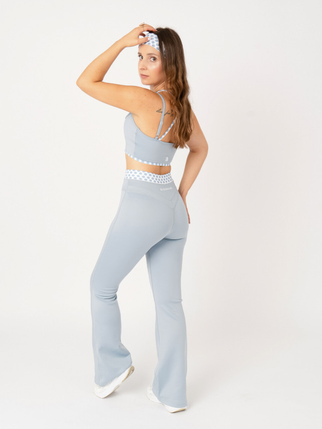 Sports Set Top + Flare Leggins POLKA