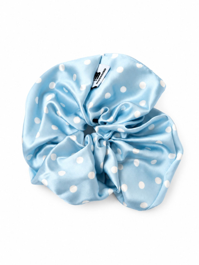 Silk Large Scrunchie POLKA