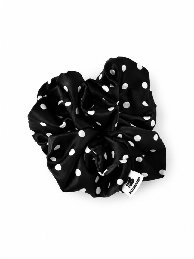 Silk Large Scrunchie POLKA