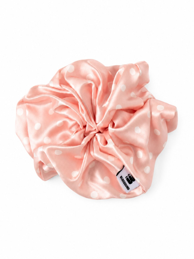 Silk Large Scrunchie POLKA