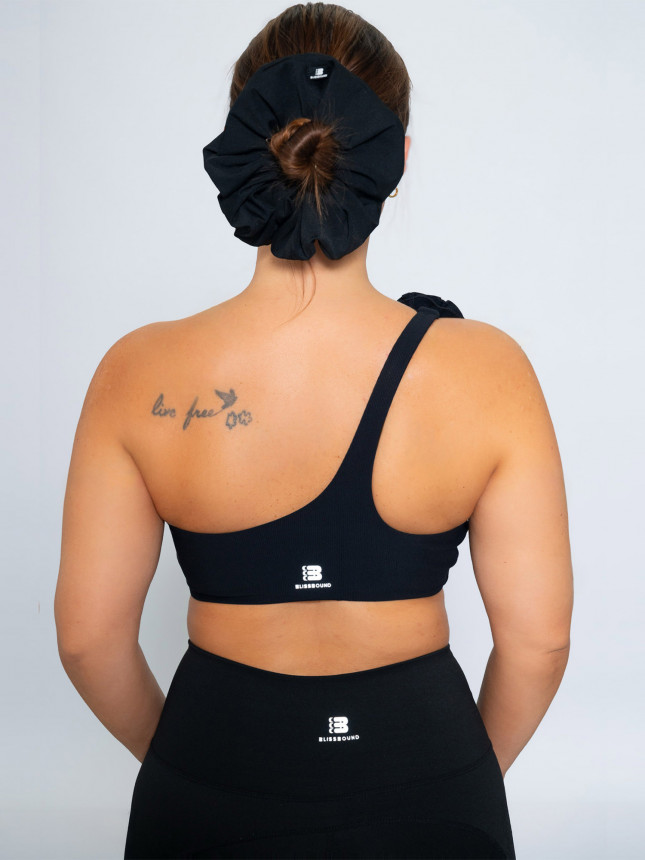 One-shoulder sports bra ROSE MOTION 