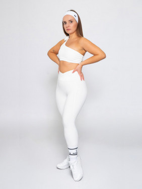 Sports set one-shoulder bra + Leggings ROSE MOTION 